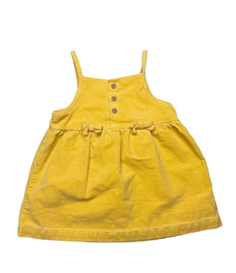 First Impressions Corduroy Dress Size 12 Months Yellow Button Front